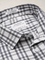 Men White Checked Casual Shirt-NEXORITECHECKS-8028-White