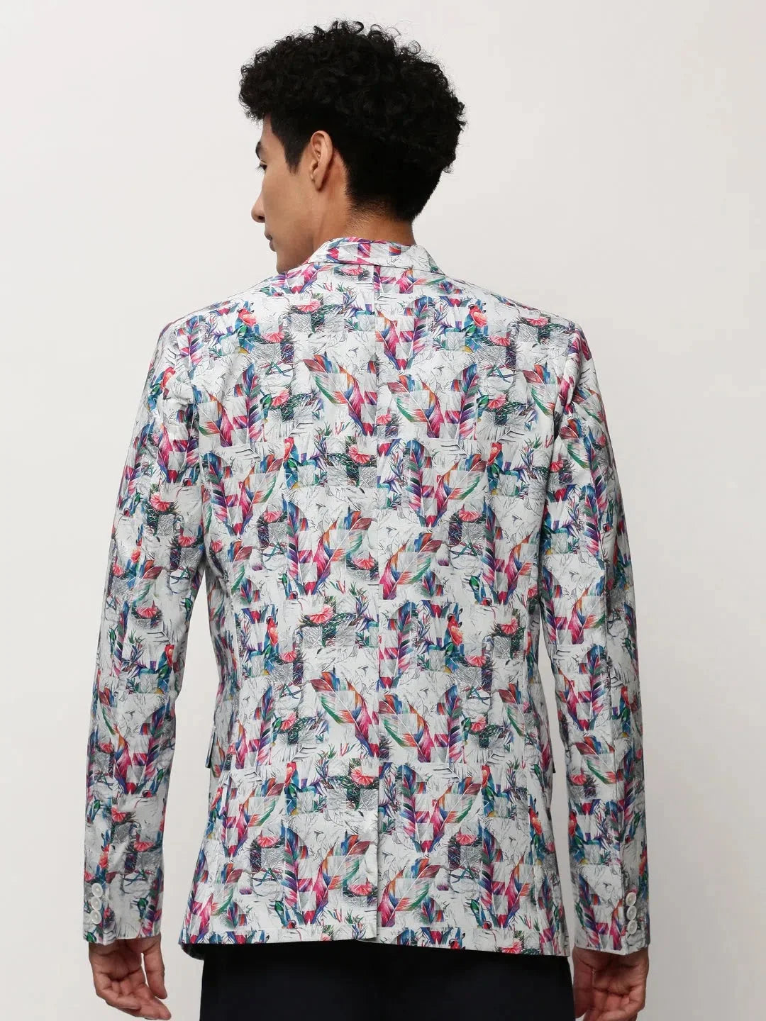 White Printed Nehru Jacket | Stylish Men's Ethnic Wear