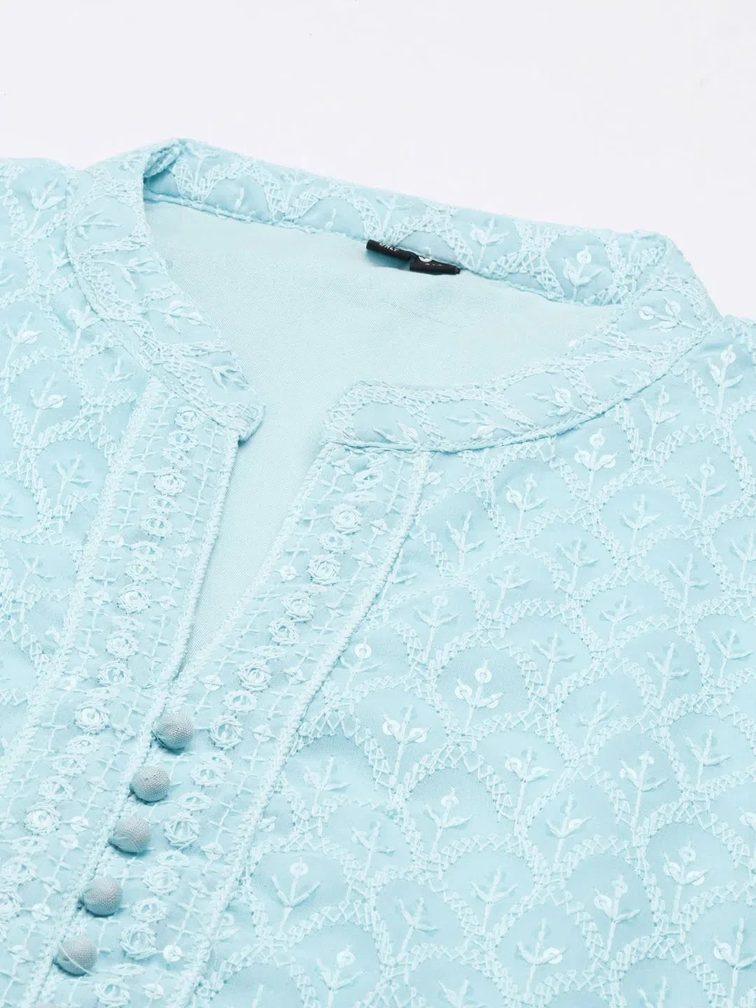 Blue Embroidered Straight Kurta | Indian Kurta Ladies Collection