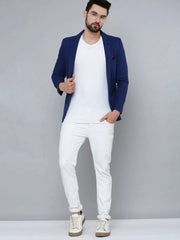 Men Blue Solid Blazer-AR-Z2-Blue