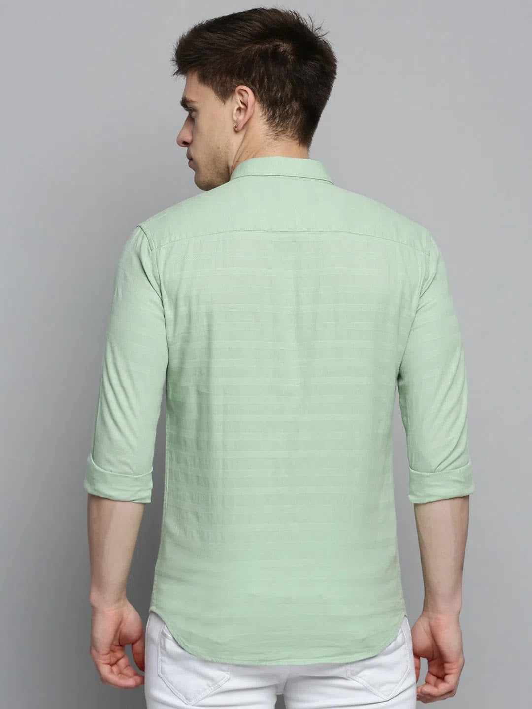 Green Solid Mens Shirt - Casual Cotton Shirt | DesiQlo