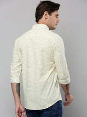 Men White Printed Casual Shirt-TVSPRINT-4853-White