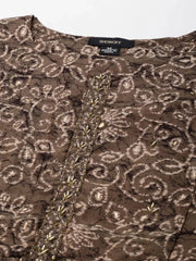 Women's Taupe Printed Kurta SetKC-945-Taupe