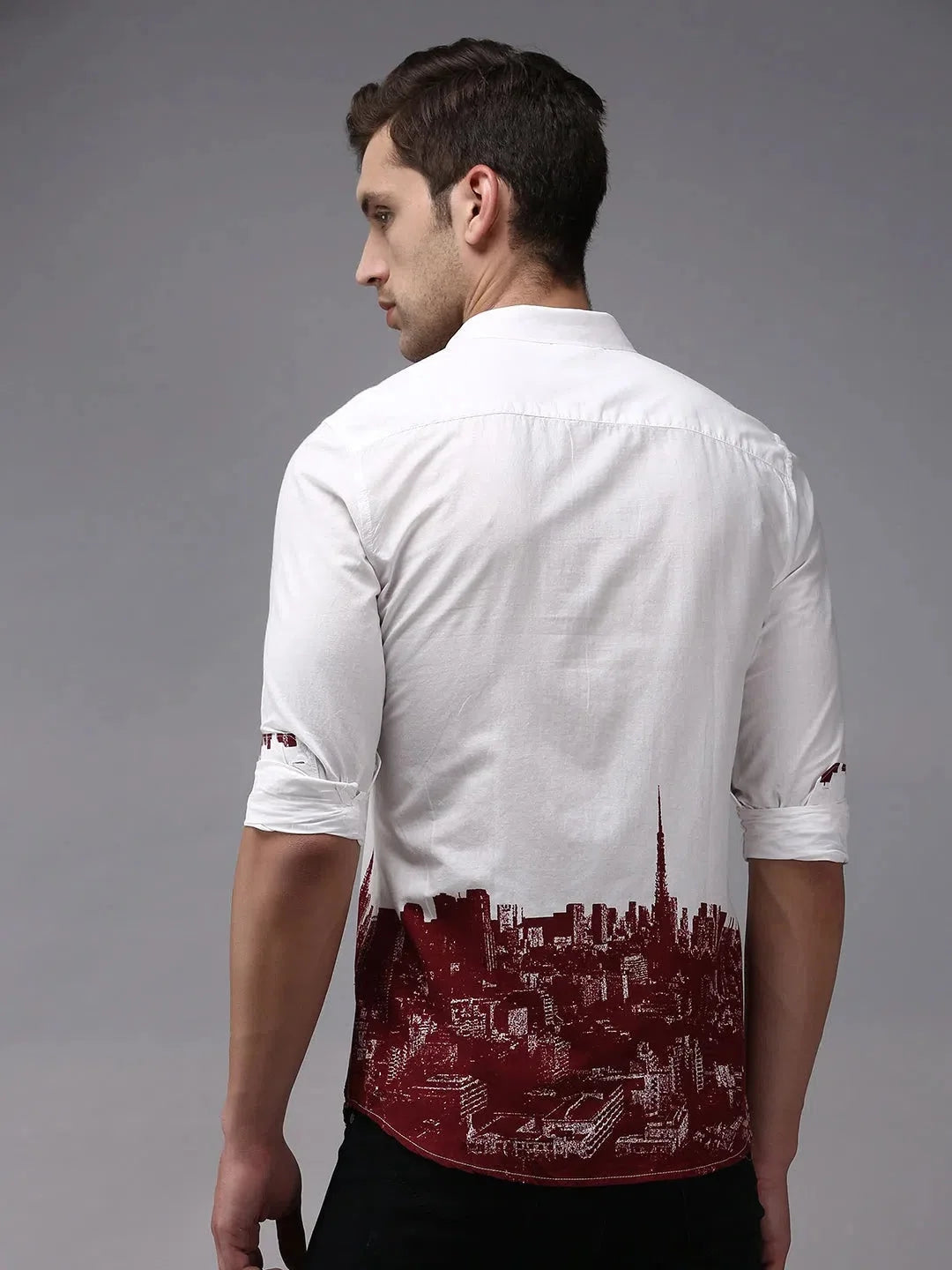 White Solid Cotton Mens Shirt | DesiQlo Casual Shirt