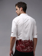 Men White Solid Casual Shirt-LARGEPRINT-1666-White