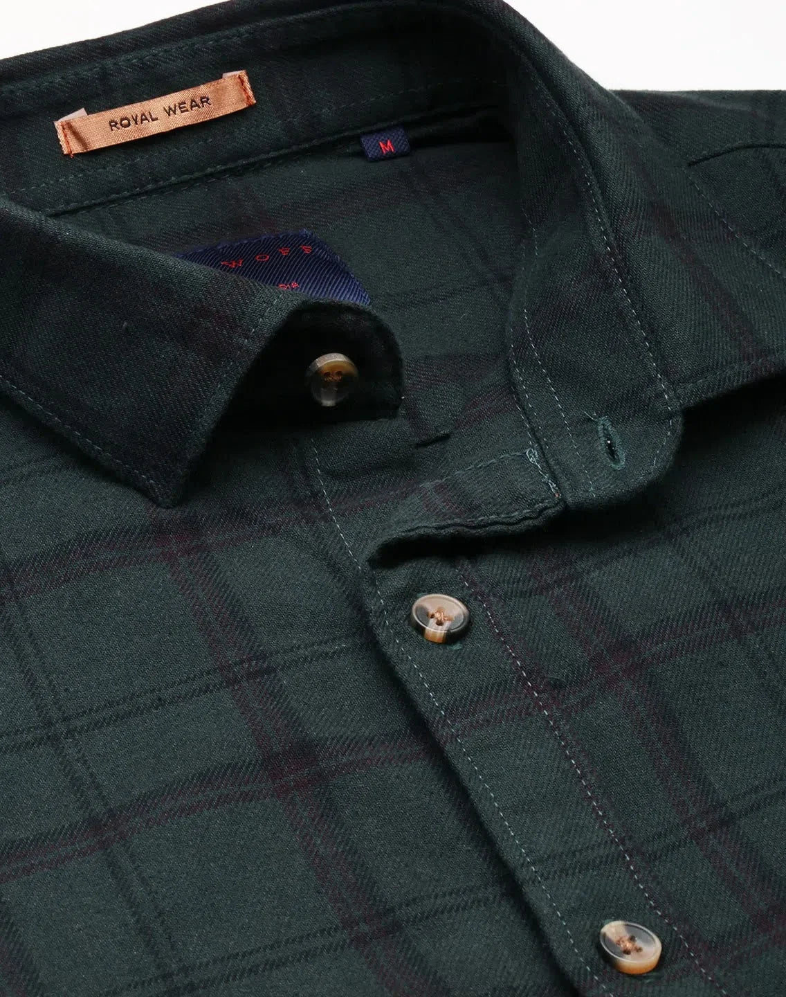 Stylish Green Checked Mens Shirt | DesiQlo Cotton Casual Shirt