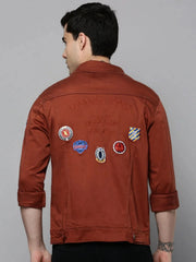 Men Orange Solid Casual Shirt-KZ-12067-Rust