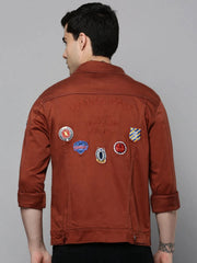 Men Orange Solid Casual Shirt-KZ-12067-Rust