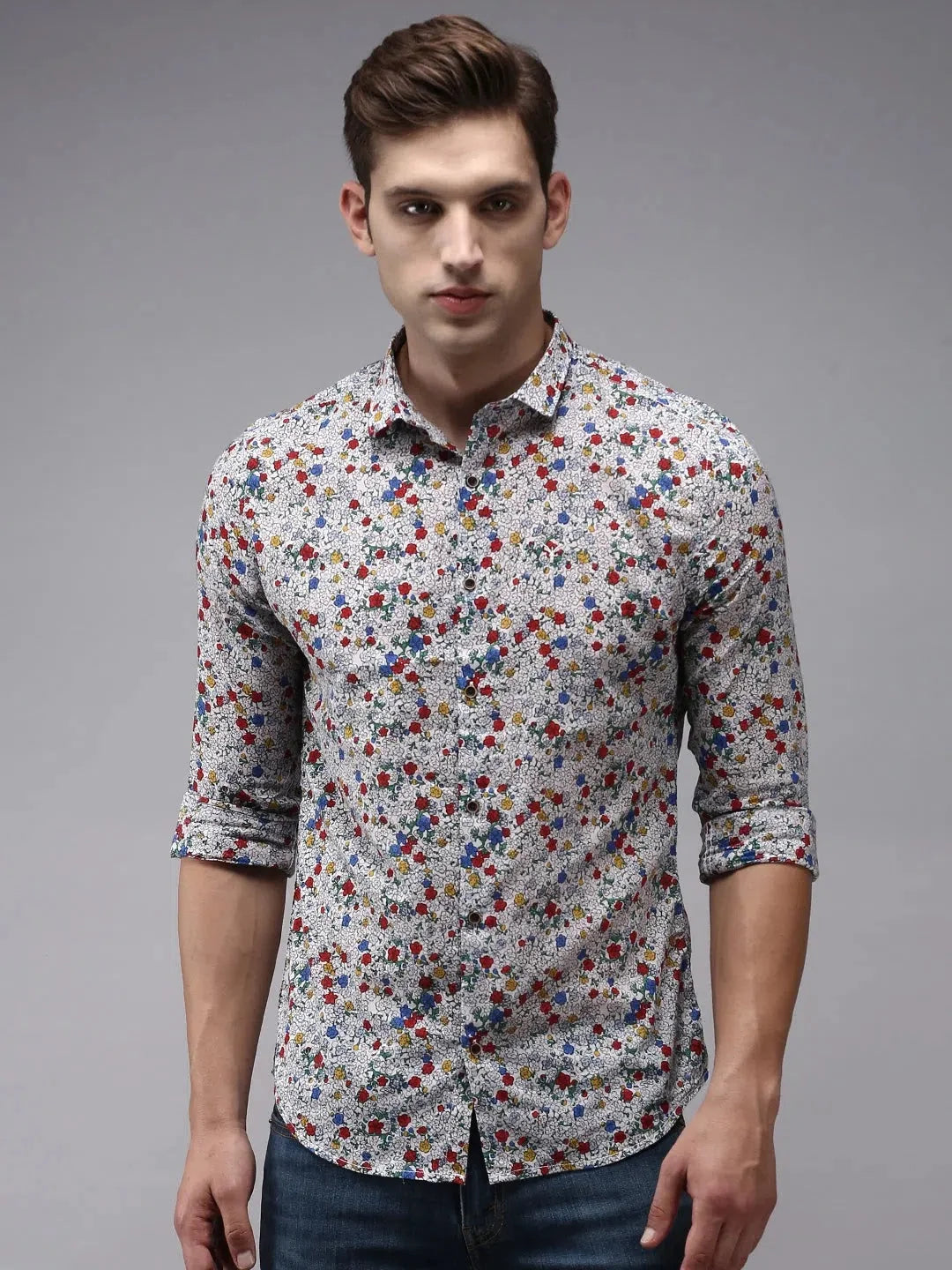 Men's Multi Printed Cotton Shirt - Casual Printed Shirt DesiQlo