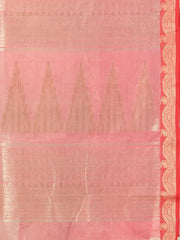 Ecru Cotton Saree With Zari Borders-MA66BCT43830044