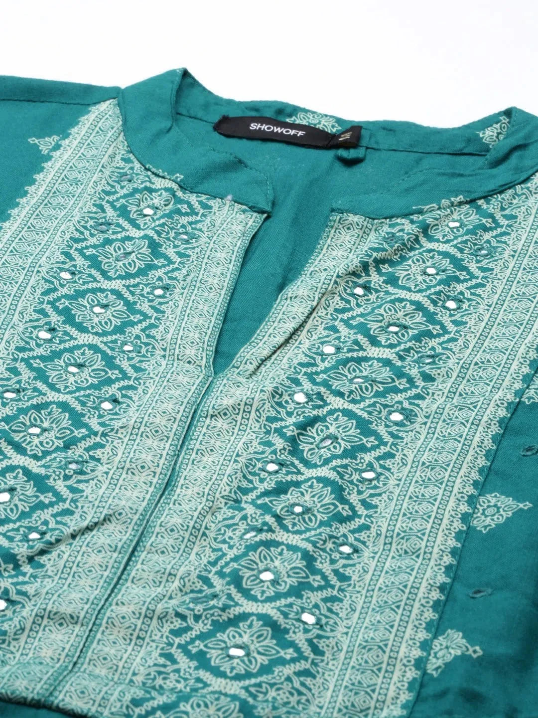 Blue Printed Anarkali Kurta - Women's Cotton Anarkali Kurti - Style 1