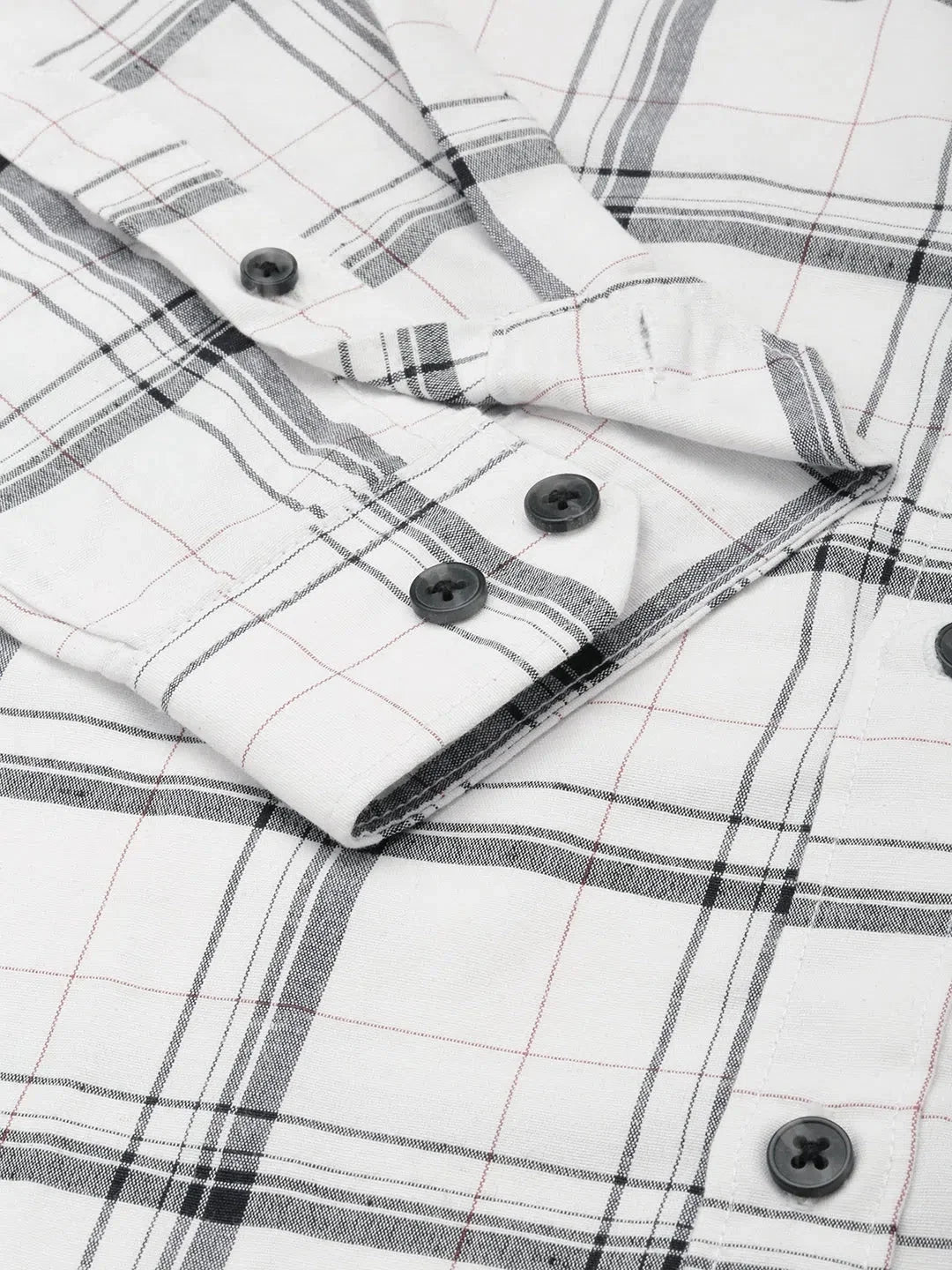 White Checkered Cotton Shirt - Mens Casual Style | DesiQlo