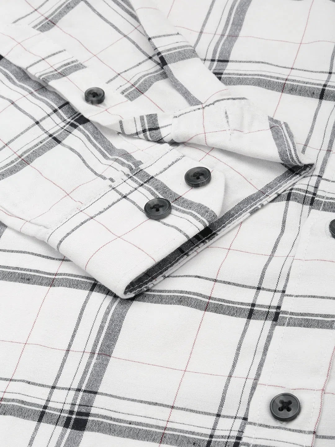 White Checkered Cotton Shirt - Mens Casual Style | DesiQlo