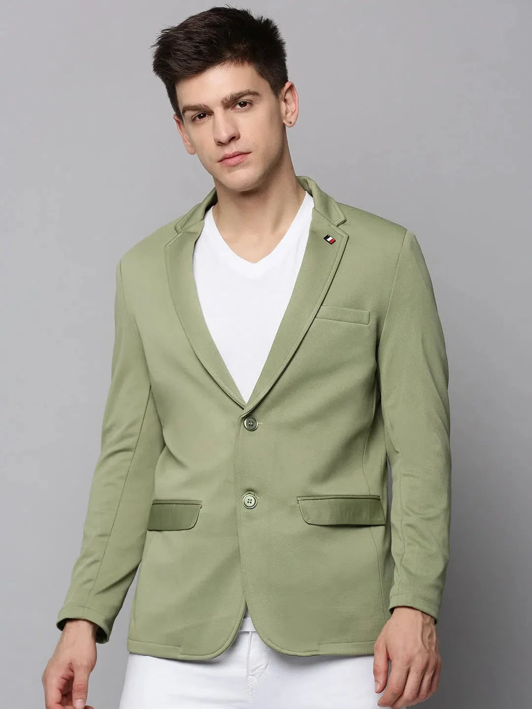 Green Cotton Nehru Jacket | Men's Ethnic Wear Online- DesiQlo