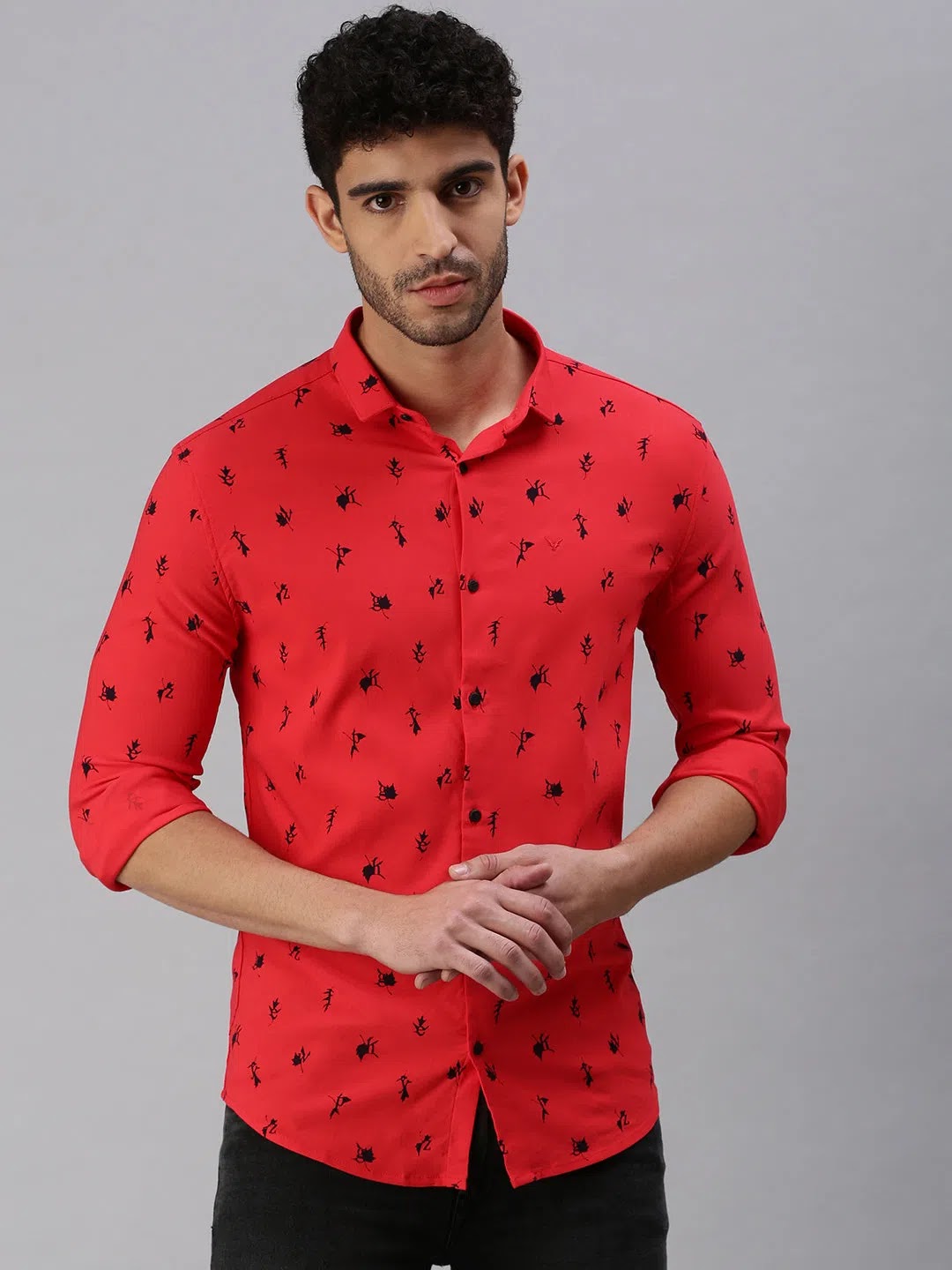 Stylish Red Printed Mens Shirt - Stylish Cotton Casual Shirts