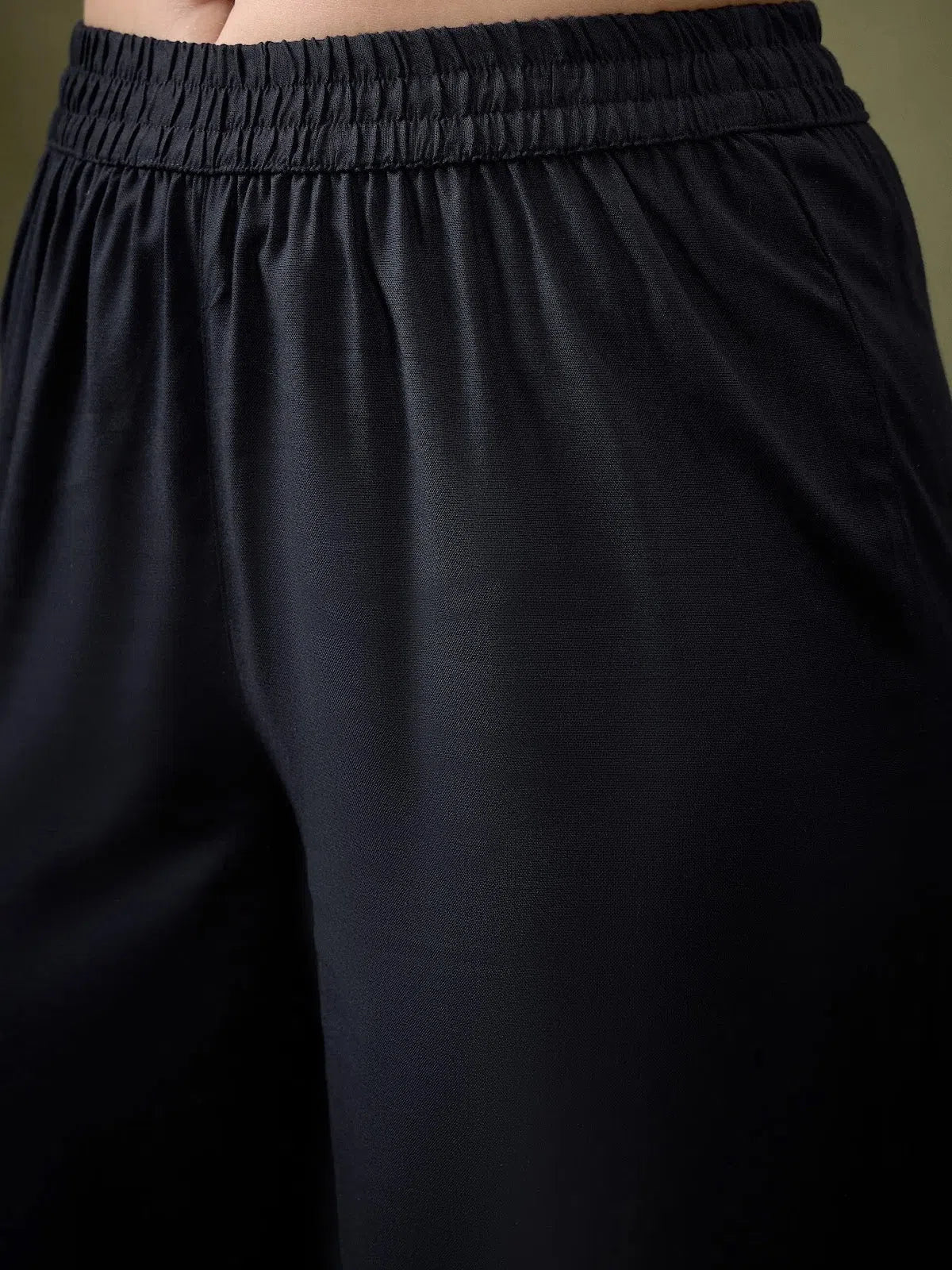 Black Embroidered Shirt & Palazzo Pants Co Ord Sets for Women