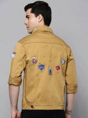 Men Beige Solid Casual Shirt-KZ-12067-Khaki
