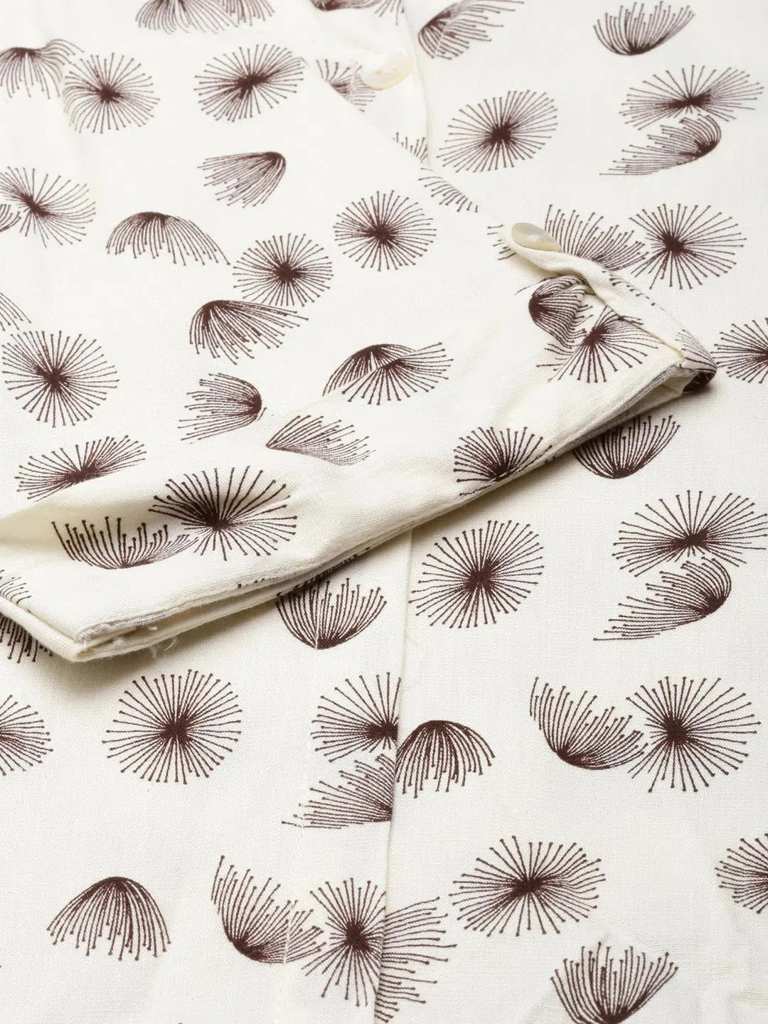 Off White Geometrical Cotton Kurta | Indian Kurtis for Ladies