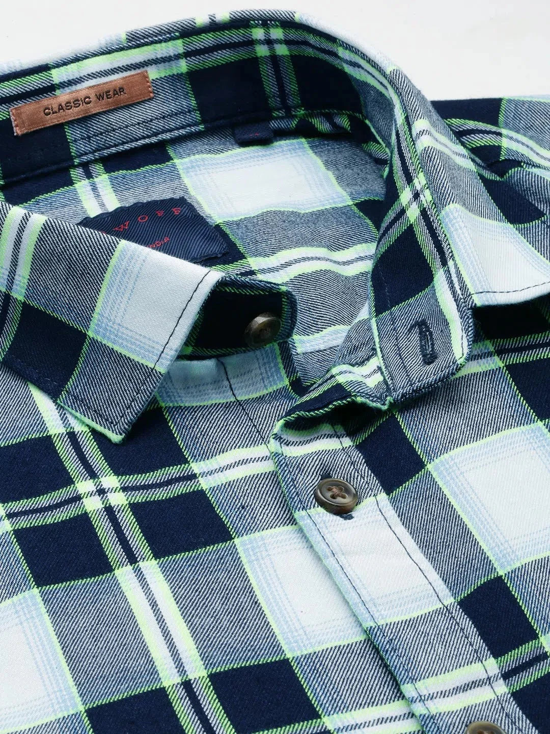 Mens Multi Checked Shirt - Cotton Casual Shirt | DesiQlo