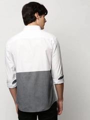 Men Grey Colourblock Casual Casual Shirts-WEBSTRIPE-5465-Grey