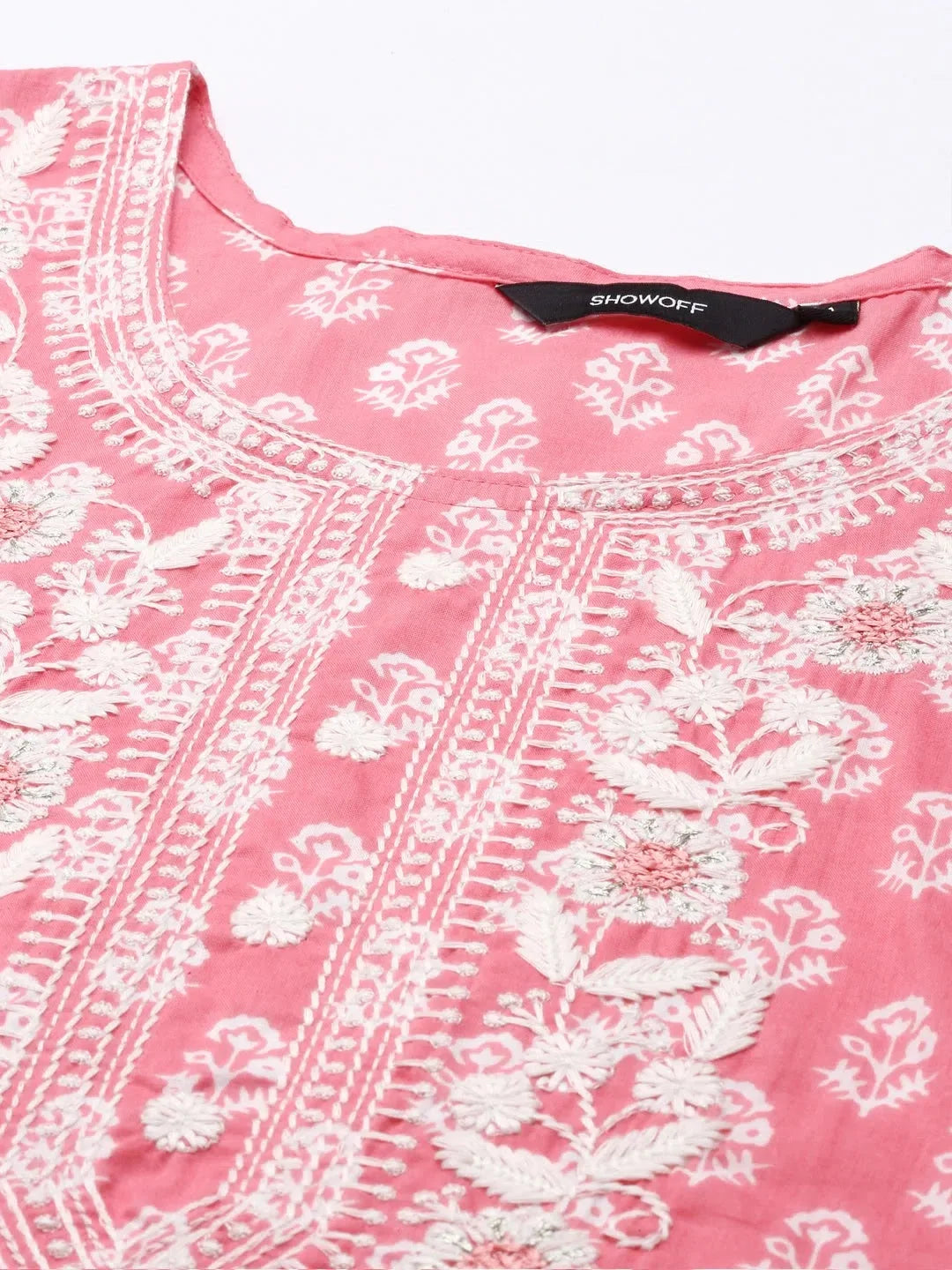 Pink Printed Kurta Set | Women's Cotton Indian Kurta Sets