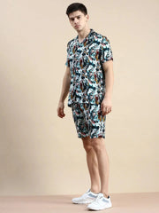 Men Multi Printed Casual Co ord Set-SEABREEZE-2116-Multi