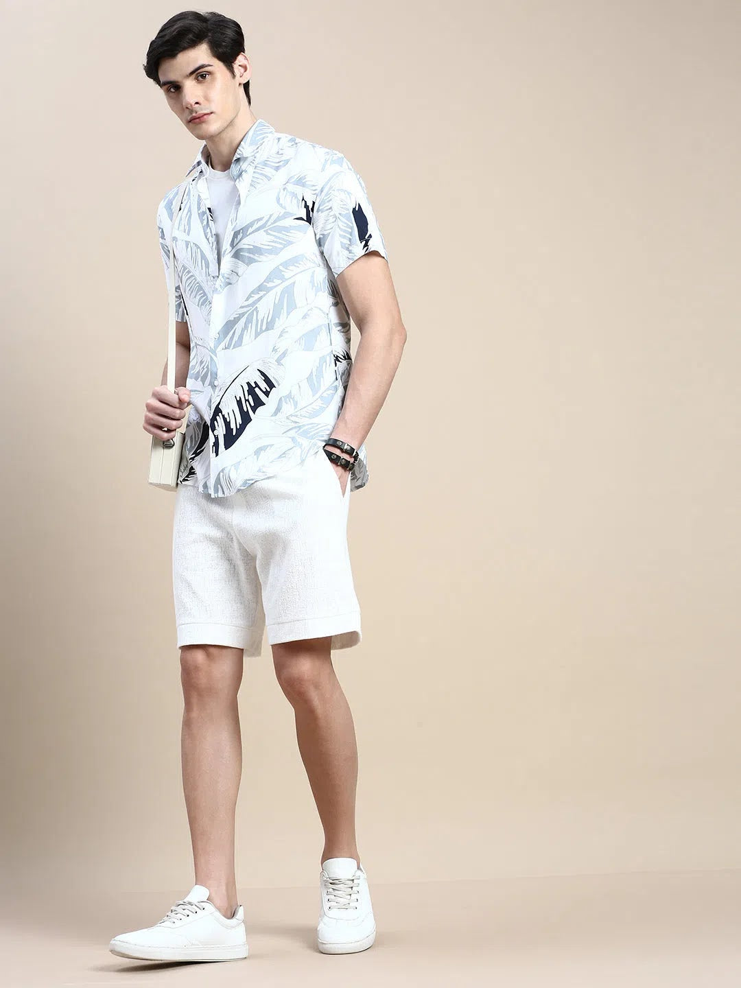 White Graphics Cotton Shirt for Men | Casual Mens Shirt