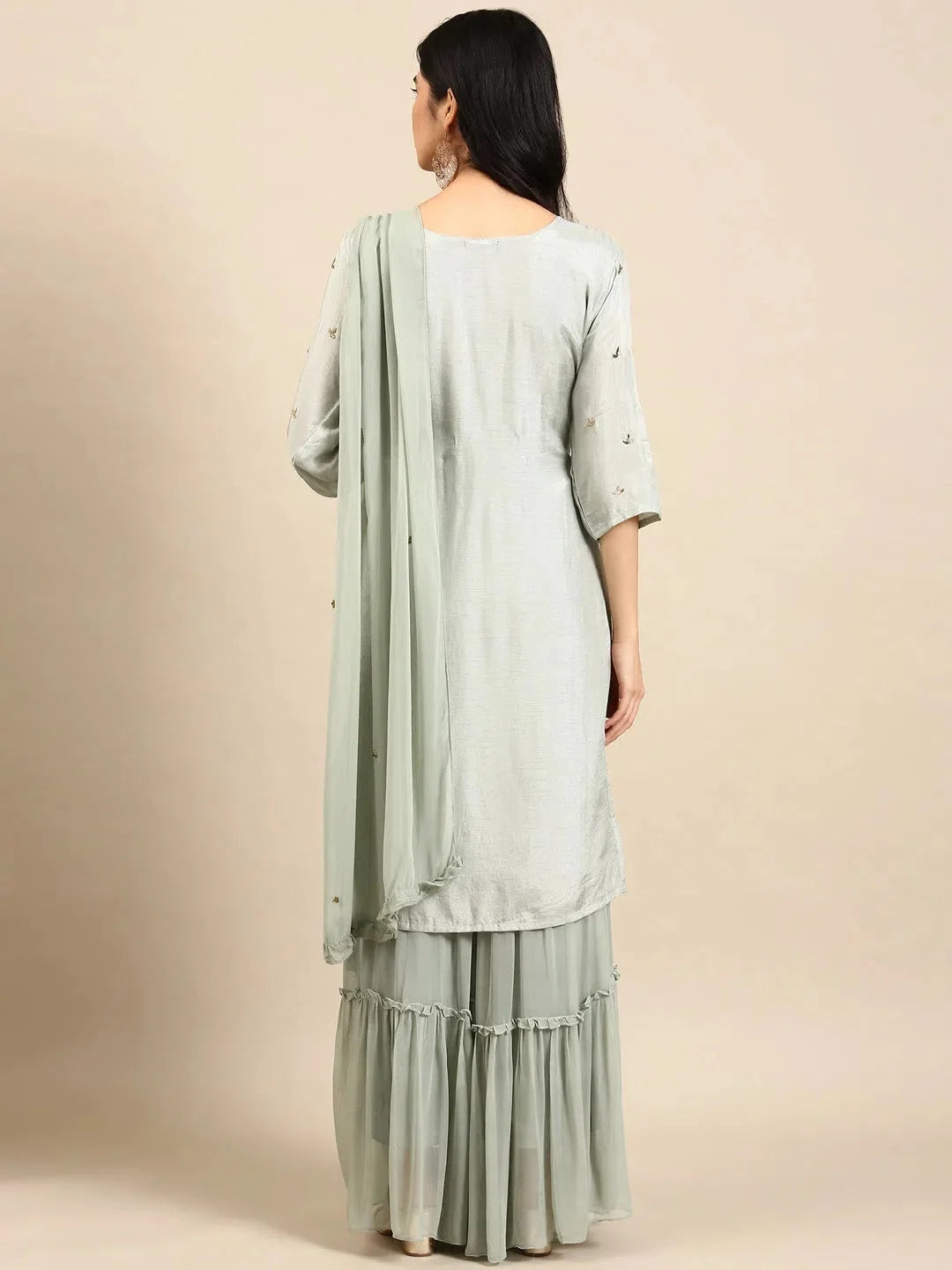 Sea Green Solid Kurta Set | Women's Designer Kurta Sets - Style 1
