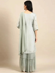 Women's Sea Green Solid Kurta SetP-23022eagreen