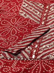 Women's Maroon Printed Kurta SetKC-1365-Maroon