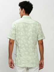 Men Green Floral Casual Casual Shirts-JUPITERPRINT-1772-Green