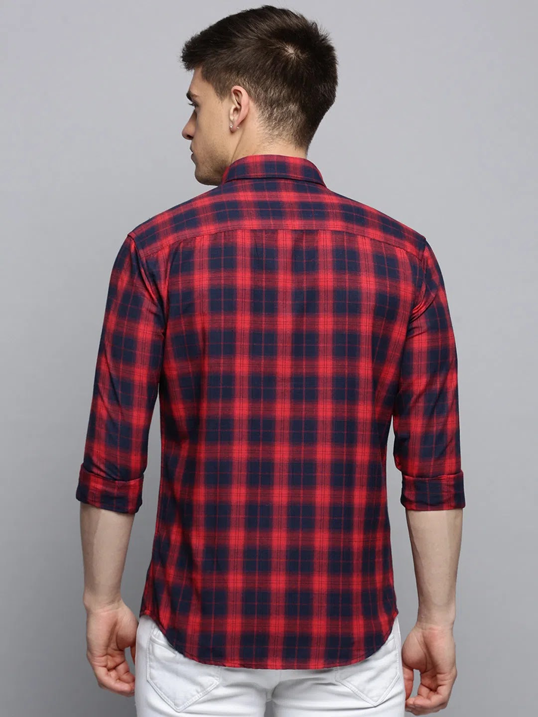 Trending Red Checked Mens Shirt - Cotton Casual Shirt | DesiQlo