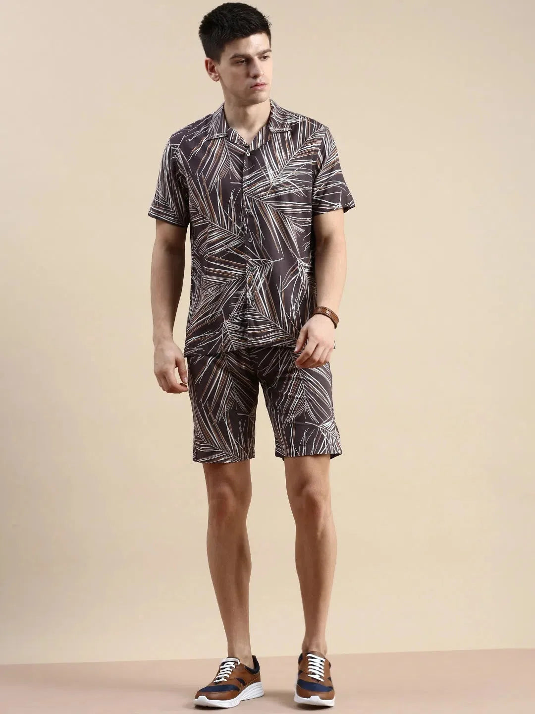 Men's Grey Printed Casual Co ord Set - Shop Two Piece Sets Now