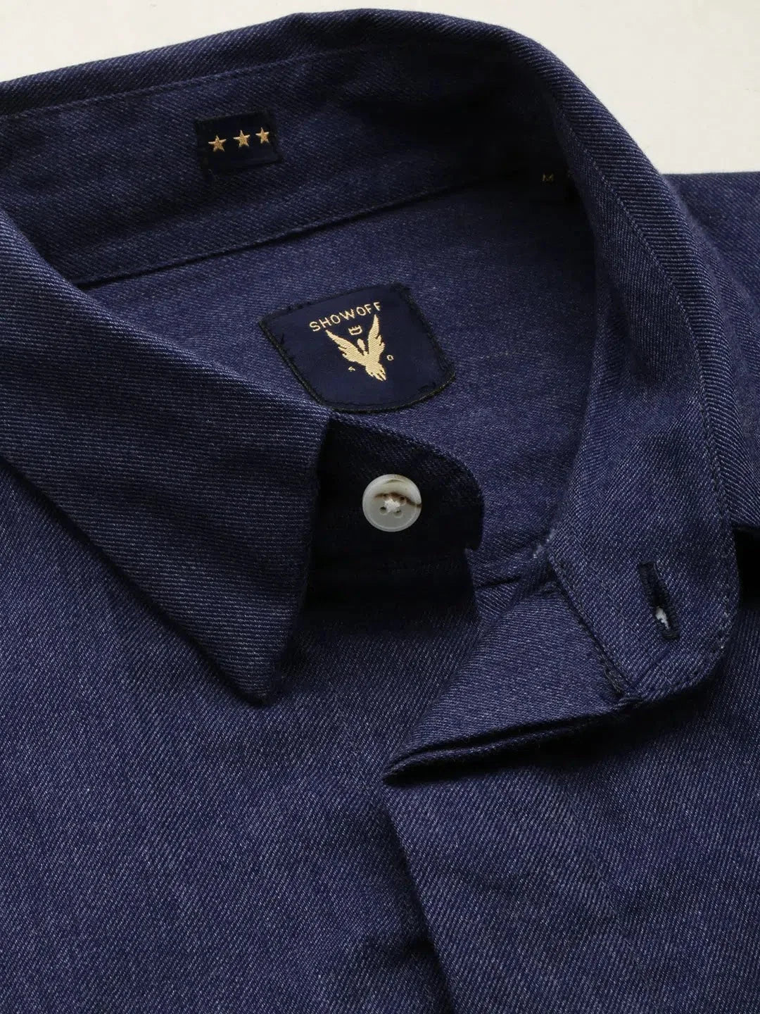Navy Cotton Mens Shirt - Solid Casual Shirt by DesiQlo