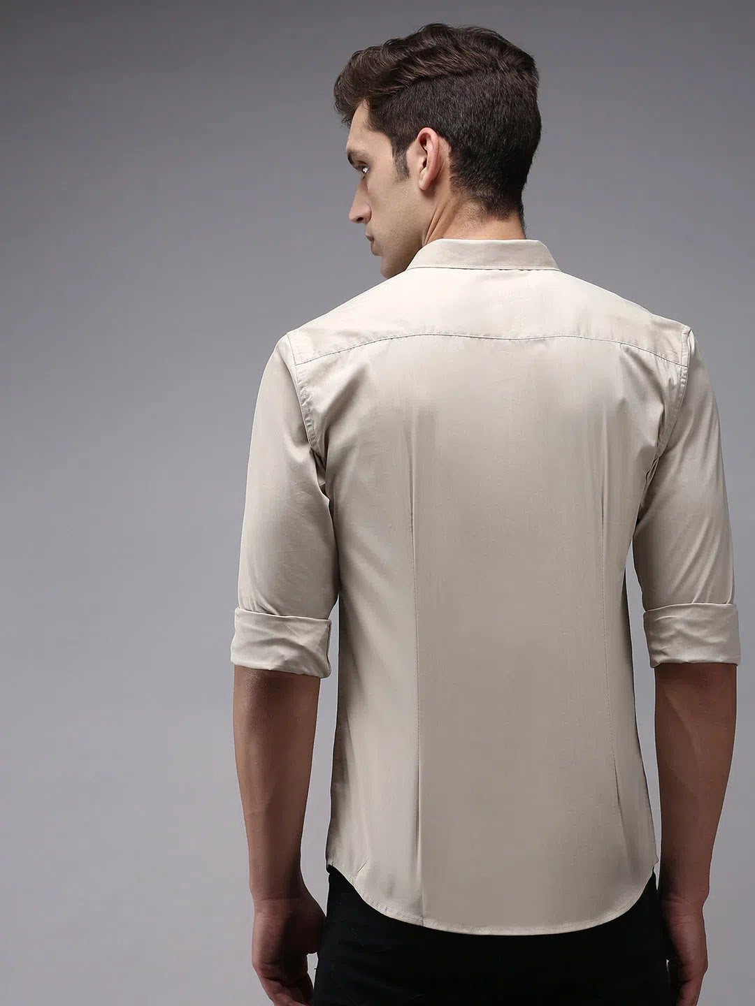 Beige Solid Mens Shirt | Cotton Casual and Formal Shirts