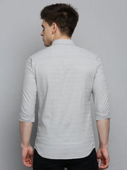Men Grey Solid Casual Shirt-DEERASTRIPES-2074-Grey