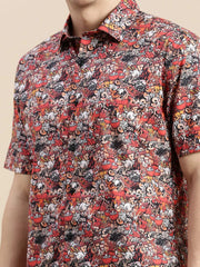 Men Multi Graphics Casual Shirt-GALLERLA-1744-Multi