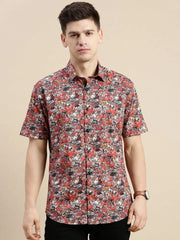 Men Multi Graphics Casual Shirt-GALLERLA-1744-Multi