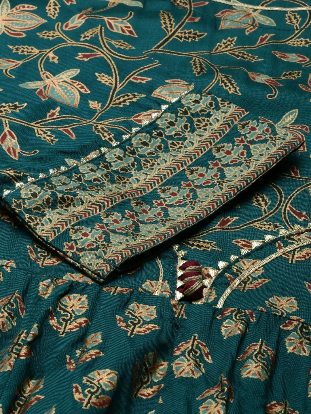 Green Printed Anarkali Kurti - DesiQlo Anarkali Kurtis for Women