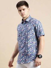 Men Multi Graphics Casual Shirt-GALAXY-1667-Multi