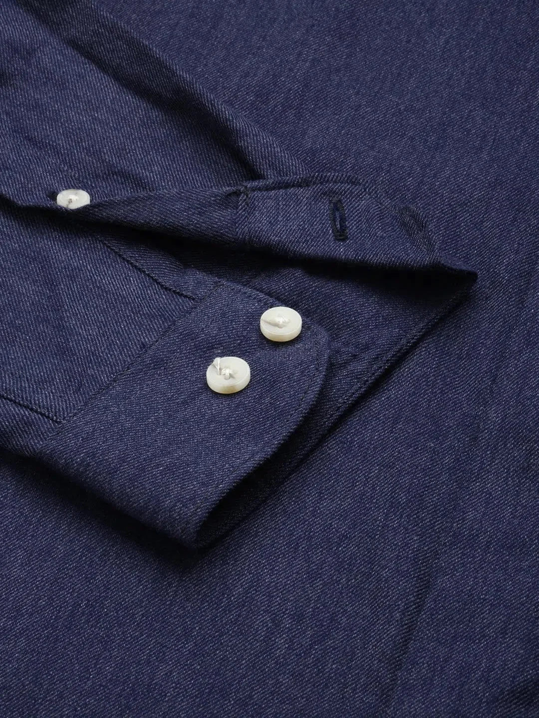 Navy Cotton Mens Shirt - Solid Casual Shirt by DesiQlo