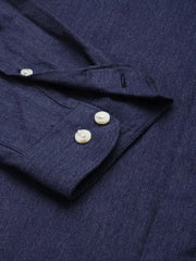 Men Navy Solid Casual Shirt-ELECTRAPLAIN-4523-Navyblue