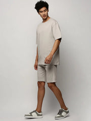 Men Grey Solid Casual Co ords-EX-699-Grey