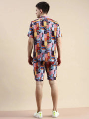 Men Multi Printed Casual Co ord Set-SEABREEZE-2138-Multi