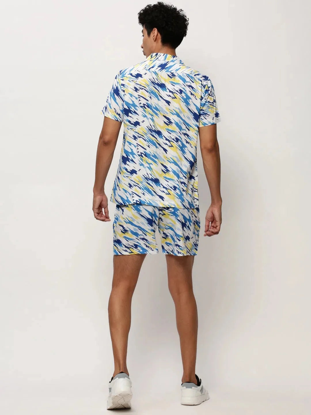 White Printed Co ord Sets Men - Casual Two Piece Sets Online