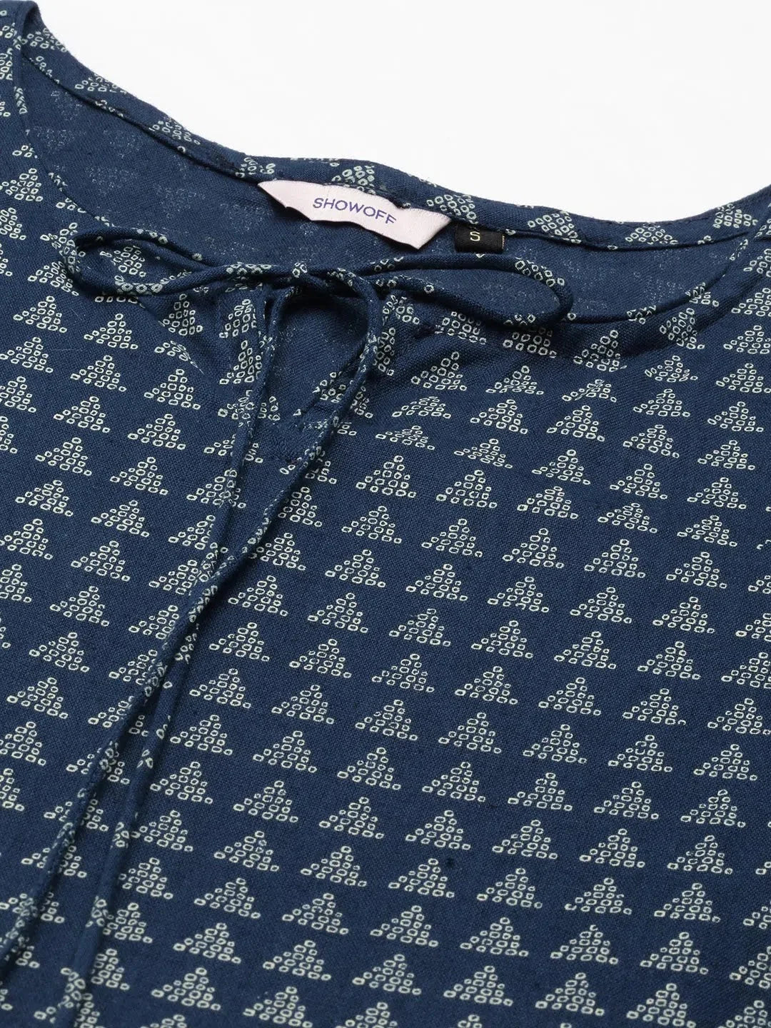 Blue Printed A-Line Kurtas | Indian Kurta for Women - DesiQlo