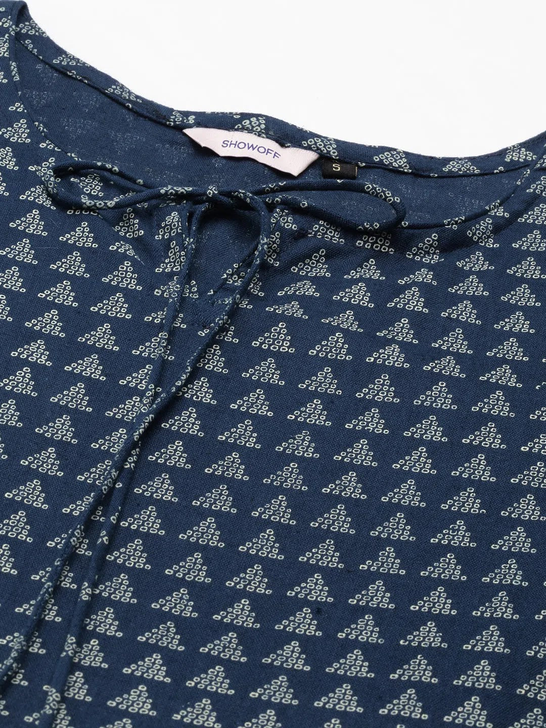 Blue Printed A-Line Kurtas | Indian Kurta for Women - DesiQlo