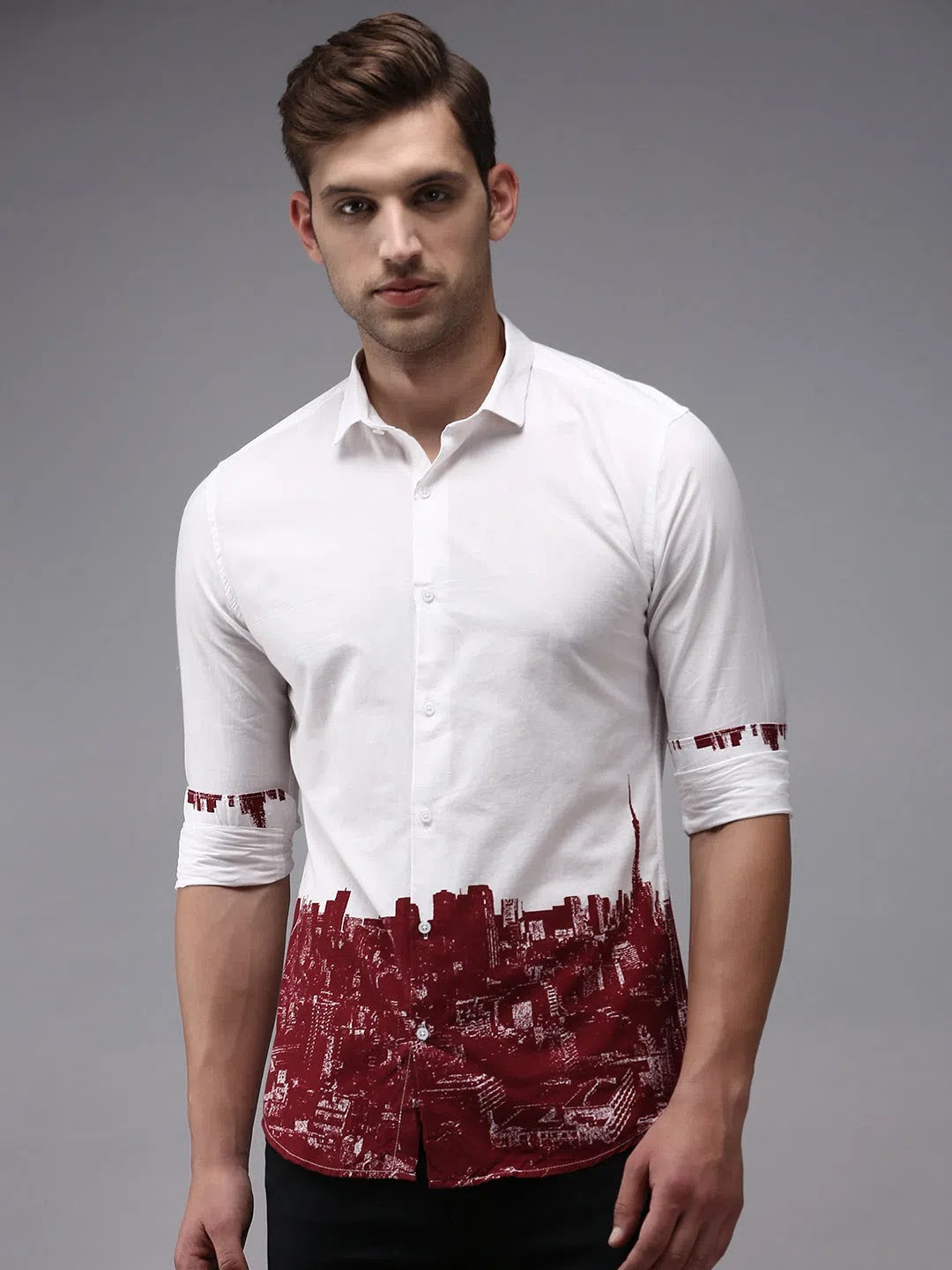 White Solid Cotton Mens Shirt | DesiQlo Casual Shirt