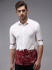 Men White Solid Casual Shirt-LARGEPRINT-1666-White