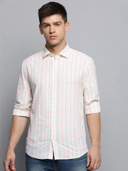 Men White Checked Casual Shirt-PEISKOSCHECKS-3423-White